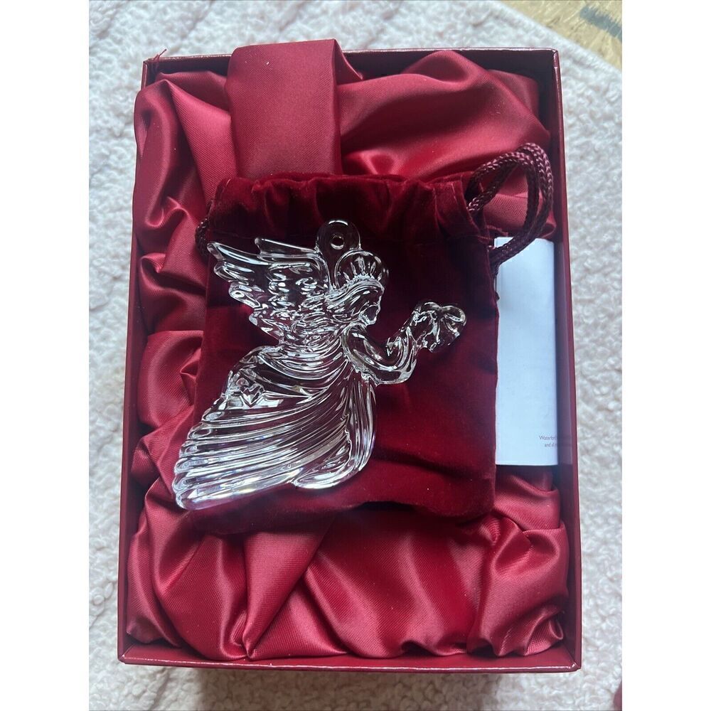 WATERFORD Crystal 2010 Angel limited edition Ornament W/ Enhancer NIB